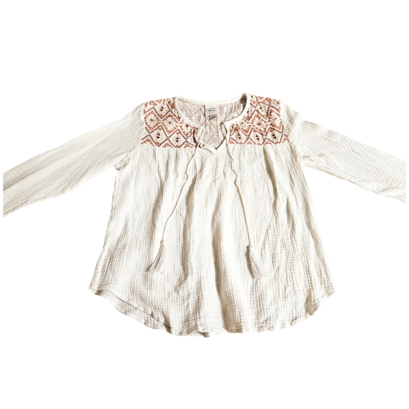 Womens Knox Rose Bohemian/Western Embroidered Gauze Tunic - Picture 1 of 9
